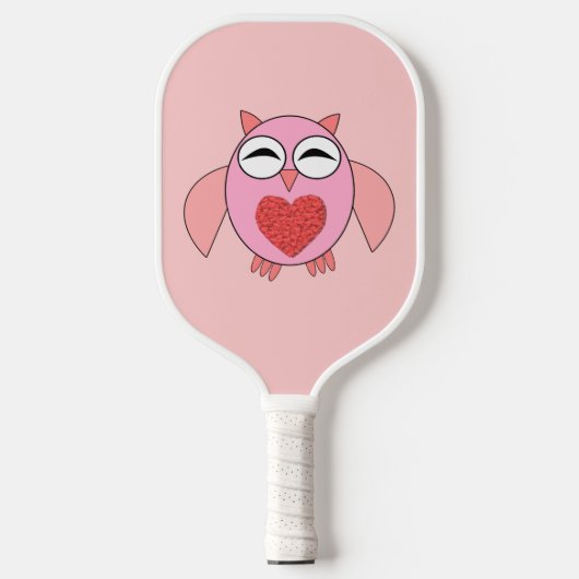 Rosa Liebe Hörschüssel Pickleball Schläger (Vorderseite)