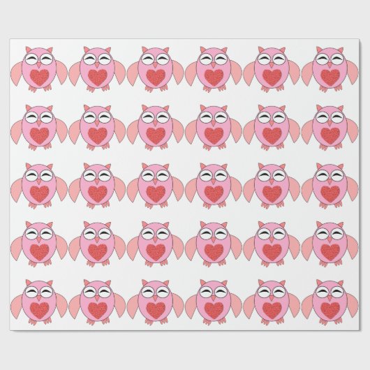 Rosa Liebe Hörwaschpapier Geschenkpapier (Flach)