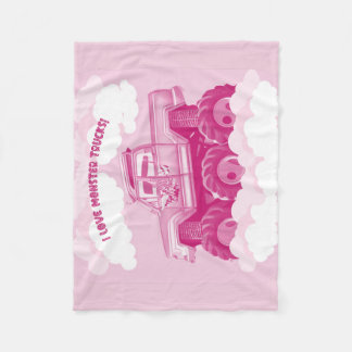 Rosa Liebe I Monster Trucks Bild Fleecedecke