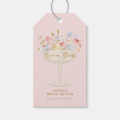 Rosa Liebe im Bloom Brautparty Vielen Dank Geschenkanhänger (Vorderseite)