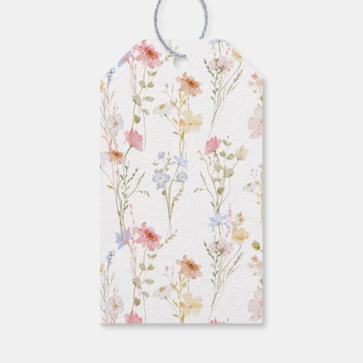 Rosa Liebe im Bloom Brautparty Vielen Dank Geschenkanhänger (Rückseite)