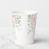 Rosa Liebe im Brautparty Blümflora Hydrangea Pappbecher (Links)