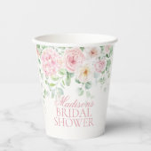 Rosa Liebe im Brautparty Blümflora Hydrangea Pappbecher (Vorderseite)