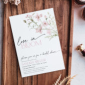 Rosa Liebe im Brautparty Blüte Wildblume Einladung