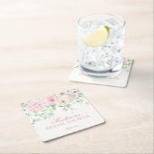 Rosa Liebe im Brautparty der Blütenflorenhitze Rechteckiger Pappuntersetzer (Vor Ort)