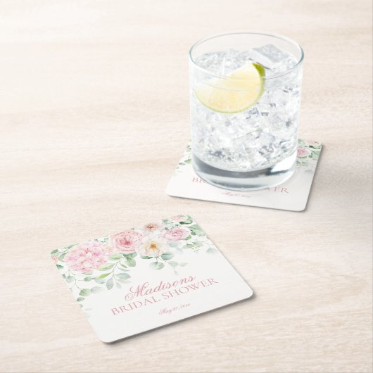 Rosa Liebe im Brautparty der Blütenflorenhitze Rechteckiger Pappuntersetzer (Vor Ort)