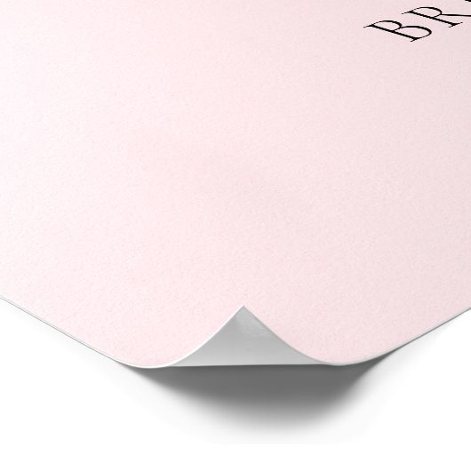 Rosa Liebe im ersten Spritz Brautparty Willkommen Poster (Ecke)