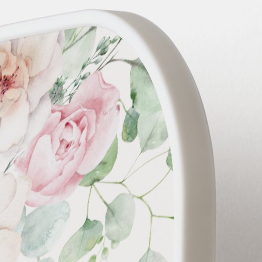 Rosa Liebe in blutblutblutblütendem Hydrangea Gast Pickleball Schläger (Linke Seite)