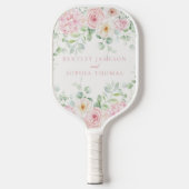 Rosa Liebe in blutblutblutblütendem Hydrangea Gast Pickleball Schläger (Vorderseite)