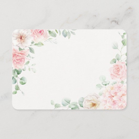 Rosa Liebe in der Registrierung von Blumenblättern Begleitkarte (Rückseite)