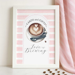 Rosa Liebe ist das Brennen von Brautparty Karten u Poster