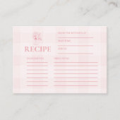 Rosa Liebe ist Espresso Bridal Rezept Begleitkarte (Vorderseite)