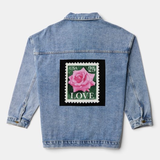 Rosa Liebe Jeansjacke (Rückseite)