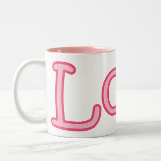Rosa Liebe-Kaffee-Tasse Zweifarbige Tasse