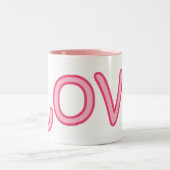 Rosa Liebe-Kaffee-Tasse Zweifarbige Tasse (Mittel)