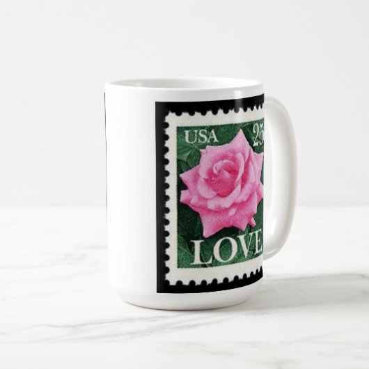 Rosa Liebe Kaffeetasse (VorderseiteRechts)