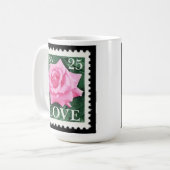 Rosa Liebe Kaffeetasse (Vorderseite Links)