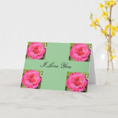 Rosa Liebe Karte (Gelbe Blume)