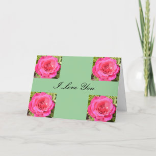 Rosa Liebe Karte