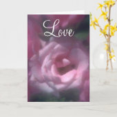 Rosa Liebe Karte (Gelbe Blume)