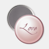 Rosa Liebe Magnet (Vorderseite/Rückseite)