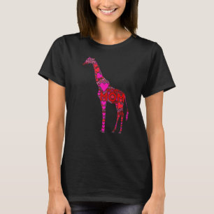 Rosa Liebe Mama Afrikanische Giraffe Mama Moth T-Shirt