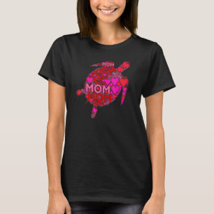 Rosa Liebe Mama Niedlich Sea Turtle Mama Moth T-Shirt