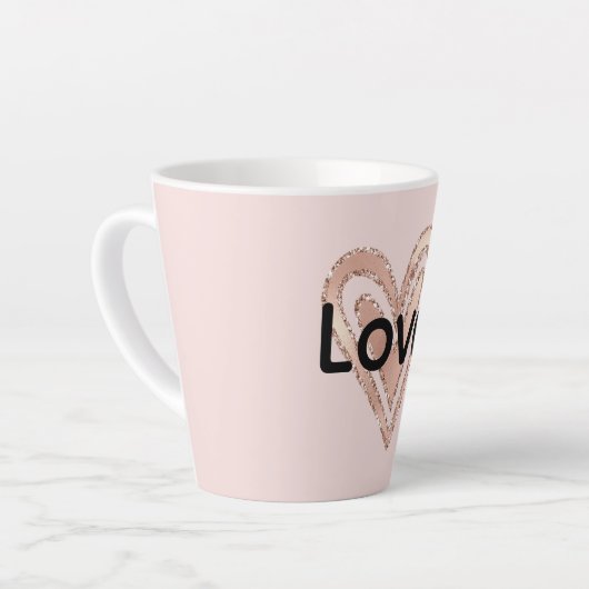 Rosa Liebe Milchtasse (Linke Ecke)