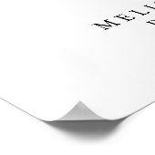 Rosa Liebe mit Blumen ist im Brautparty willkommen Poster (Ecke)