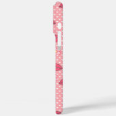 Rosa Liebe Muster mit Lippen und Blume. Case-Mate iPhone Hülle (Rückseite / Links)