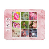 Rosa Liebe Personalisierter Fotos Magnet (Horizontal)