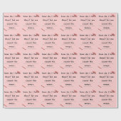 Rosa Liebe Red Ribbon Wedding Geschenkpapier (Flach)