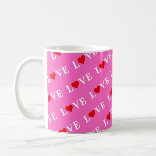 Rosa LIEBE Romantisches Elegant Kaffeetasse (Links)