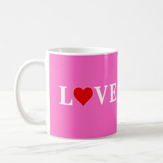 Rosa LIEBE Romantisches Elegant Kaffeetasse (Links)
