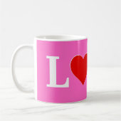 Rosa Liebe Romantisches Elegant Kaffeetasse (Links)