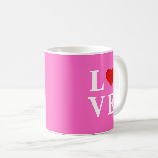 Rosa Liebe Romantisches Elegant Kaffeetasse (VorderseiteRechts)
