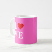 Rosa Liebe Romantisches Elegant Kaffeetasse (Vorderseite Links)