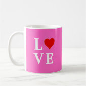 Rosa Liebe Romantisches Elegant Kaffeetasse (Links)