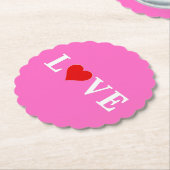 Rosa LIEBE Romantisches Elegant Untersetzer (angewinkelt)