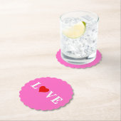 Rosa LIEBE Romantisches Elegant Untersetzer (Vor Ort)