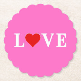 Rosa LIEBE Romantisches Elegant Untersetzer