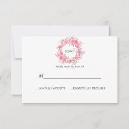 Rosa Liebe | Rose HochzeitsrSVP RSVP Karte