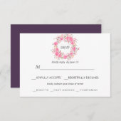Rosa Liebe | Rose - RSVP-Hochzeitessen RSVP Karte (Vorne/Hinten)
