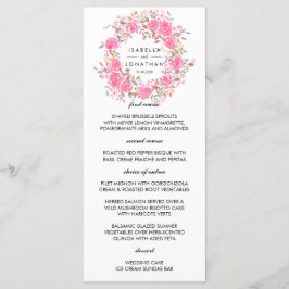 Rosa Liebe | Rustikales Hochzeitmenü für Rose Menükarte