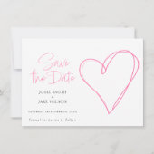 Rosa Liebe Save the Date (Vorderseite)
