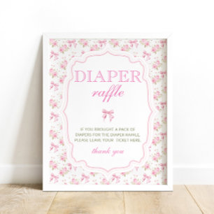 Rosa Liebe Shack Girl Duschdusche Windelwanne Poster