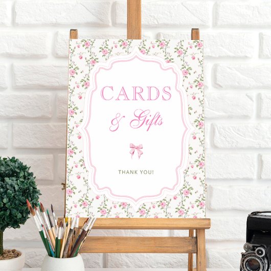 Rosa Liebe Shack Vintage Karten und Geschenke Poster