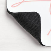 Rosa Liebe Sie handschreiben transparente Quote Mousepad (Ecke)