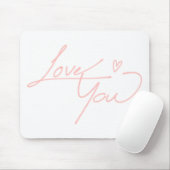 Rosa Liebe Sie handschreiben transparente Quote Mousepad (Mit Mouse)