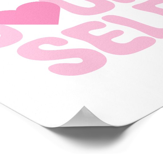 Rosa Liebe Sie selbst Zitate Poster (Ecke)